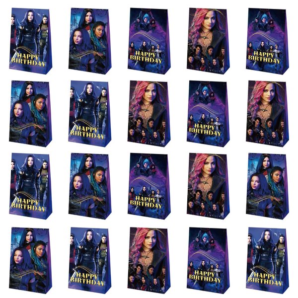 Optiacan 20pcs Descendants Goodie Bags, Descendants Themed Party Bags for Boys Girls Kids Party Decorations (Descendants)