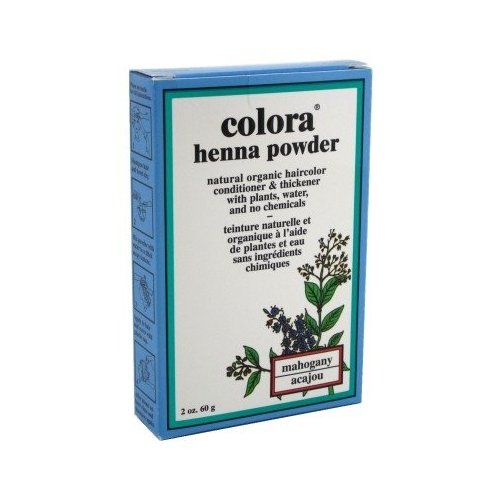 Colora Henna Powder Hair Color Mahogany 2 Ounce (59ml) (2 Pack)