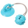 FRCOLOR Teeth Cleaning Ball Suction Cup Dog Chew Toy Stimulating Tug of War Dog Tug Toy with Squeaky Sound Small Dog Toys Squeaky Dog Toys Dog Squeaky Chew Toy Pets Toys TPR Puppy Dog Pull