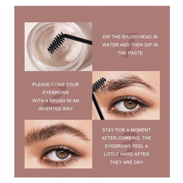 AMAKO Eyebrow Balm Wild Brow Shaping Pencil Gel Stain Free Shaping Gel Solid Professional Eye Makeup (01#Transparent)