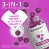 PUREFINITY Elderberry Gummies – Double Strength Immune Support Gummy Vitamins, Zinc Supplement & Vitamin C Supplement – Sambucus Black Elderberry 150mg Antioxidant for Adults & Kids – 60 Gummies
