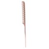 Rat Tail Hair Comb Hair Comb Aluminum Metal Comb Salon Tools Fashionable Straight Hair Comb Personal Use Professional Use Men Women(Rose gold)