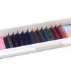 Scala 5 Colors Mix Gradient Rainbow Colorful 12 Rows/tray C Curl 0.10 Flash Eyelash Extension Nature Long Gradient Mink False Individual Eye Lashes Makeup Mink Fake False Eyelashes (12mm)
