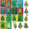 Lorvain 56 Sheets Christmas Party Games Stickers for Crafts, Christmas Make a Face Stickers Make Your Own Activities Sticker Christmas Trees Stickers for Christmas Holiday Party Favors