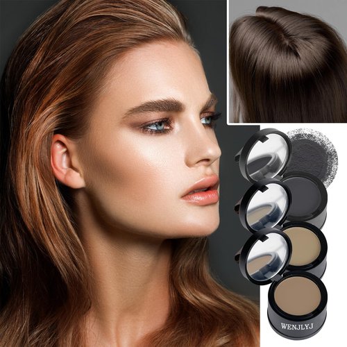 Root Cover Up Hair Loss Concealer - Hairline Shadow Powder for Touch-Ups and Toppers, 3PCS (Dark Coffee, Light Coffee, Black)