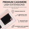 KIARA SKY LASH Premium Cashmere Easy Fan Lash Extensions | Soft Semi-matte natural finish | Fans like Butter | For Professional Eyelash Extensions Use Only | Black, (D-0.03-12MM)