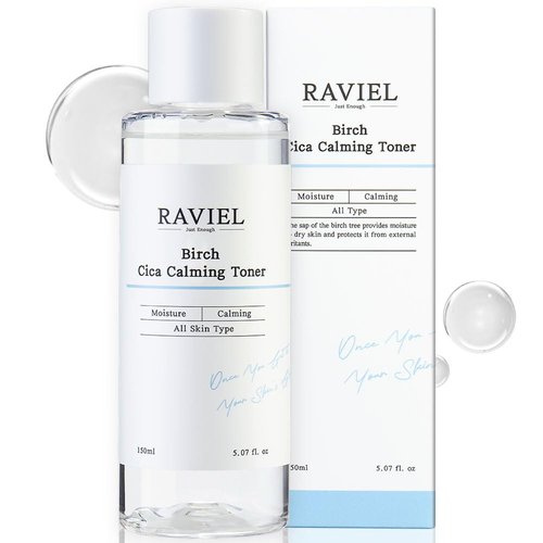 RAVIEL Birch CICA Calming Skin Toner,Soothing Formula, Barrier Calming, Moisturizing, Sensitive, Hydration, Gentle, centella Extract (5.07 fl oz)