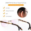SMARTTOP Eyeglasses Ear Grips Sleeve-Upgrade anti-slip eyewear retainer-Sleeve with Hook design-Soft and comfort Glasses Ear hooks 6Pairs (BLACK)