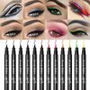 Magik 12 Colors Liquid Eyeliner Pen Set Matte Waterproof Smudge-Proof Smooth Vivid