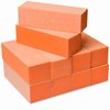 Maccibelle Durable Nail Buffer Sanding Block 60/100 Grit Orange Buffer for Buffing File Acrylic Polygel Artificial Dip System Fingernails, Pedicure Tool 10 Pieces