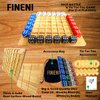 FINENI Dice Battle and TicTacToe Dual Sides Board Games, Wooden Coffee Table Games for Adults, 2~4 Player Bar Dice Games, Indoor Tabletop Game & 4 Players Wood Table Top Dice Game (Dual(2~4)/Log)