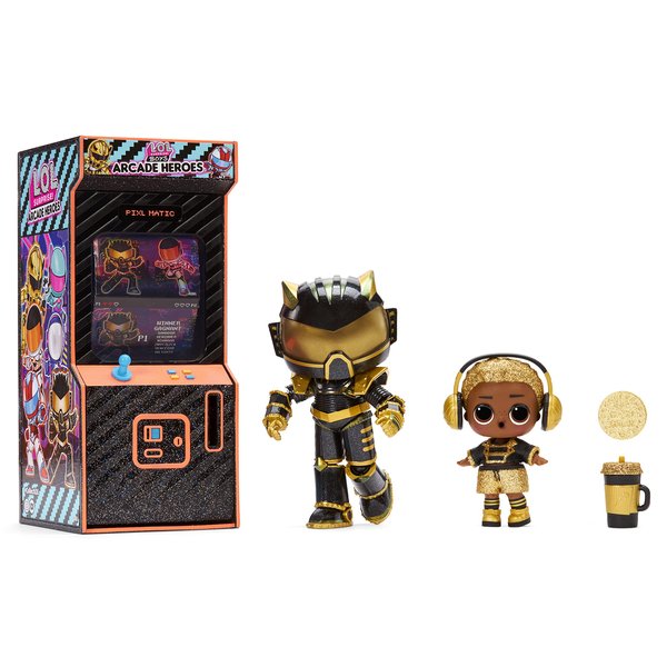 L.O.L. Surprise! Arcade Heroes Series 2 Action Figure with 15 Surprises Including Hero Suit, Boy or Ultra-Rare Girl Doll and Accessories, Trading Card- Toy Gift for Girls Boys Ages 4 5 6 7+
