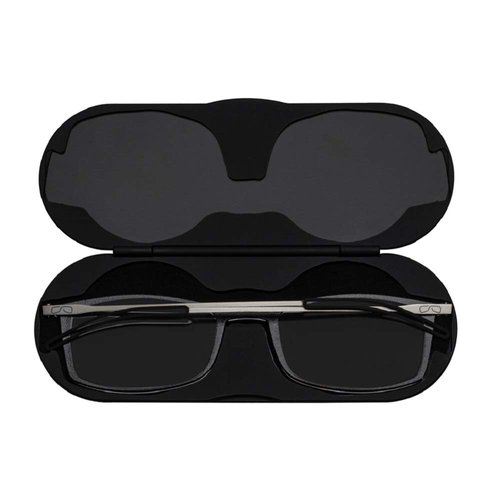ThinOptics Unisex Adult Glasses Reading, Regular Case / Rectangle Black, 2.00 US