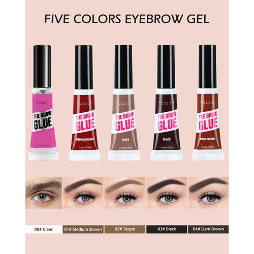 Waterproof Brow Gel Clear-2PCS Strong Hold Eyebrow Gel,Eyebrow Mascara Long-Lasting Quick-Drying Transfer-Proof Brow Setting Gel, Brow Shaping Gel for Natural-Looking Brows, Women Gift Eye Makeup-00#