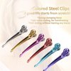 Neuvikter 17 Teeth Curling Comb with Hairpins, Curly Hair Brush, Hair Roller Comb, Hair Curling Roll Comb, Curly Hair Styler Tool for Hair Salon, Home (6Pcs-1)