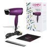 1600W Compact Small Hair Dryer Lightweight,CONFU Portable Quiet Blow Dryers with Folding Handle Ceramic Tourmaline Hair Dryer for Travel,Diffuser HairDryer,Purple