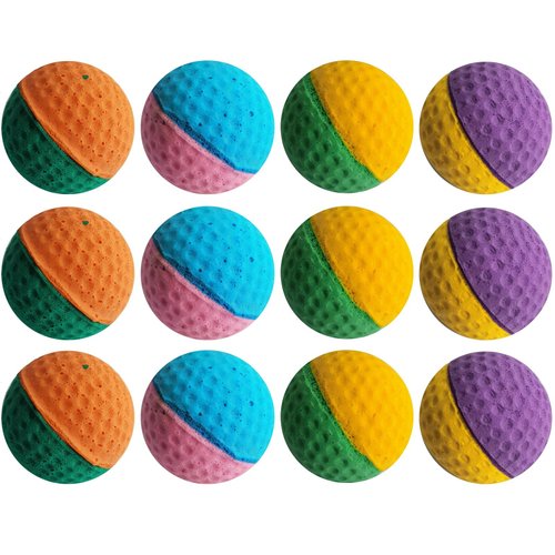 GINFH Cat Foam Ball Cat Sponge Ball Toy Cat Soccer Ball Toy (Two Color pet Ball)