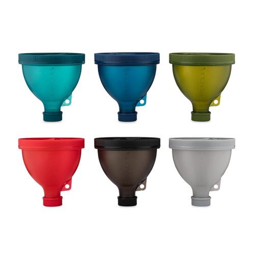 Hydra Cup [6 Pack] ProStand Funnel Set w/Stand for Filling Water Bottles, Shaker Bottles w/Protein Powder, Supplement Storage Set, Take to Go or Kitchen Use, Keychain for Shaker Cup, BPA Free