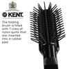 Kent AS8 Anti Static Hair Brush Travel Brush Small Hair Brush for Smoothing, Straightening, and Curling Short or Medium Hair. 7-Row Mini Hairbrush Anti Static for Hair Frizz Free Brush Made in England