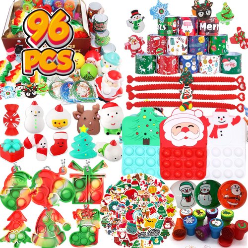 MSOOIIO 96PC Premium Christmas Party Favors for Kids 3-10 ages,Assortment Toys Stocking Stuffers ...