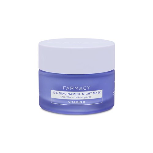 Farmacy Niacinamide Overnight Face Mask - Pore Refining Facial Mask with 10% Niacinamide - Replenishes Moisture Barrier with 3% Panthenol + Blueberry Seed Oil for Soft, Supple Skin (50ml)