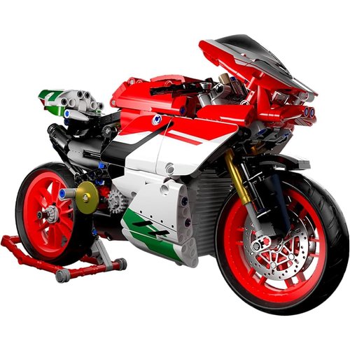 DAHONPA Motorcycle Model Building Blocks Set, 803 Pieces Bricks, MOC V4 Street Car Toys as Gift for Kids or Adult