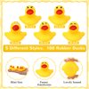 HyDren 100 Pcs Rubber Ducks Mini Ducks Bulk Rubber Ducks for Cruise Ships Bath Toys Baby Shower for Car Bathtub Classroom Exchange Prizes Treat Supplies Goodie Bag Fill(Cute)