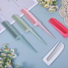 JJUNW 5 PCS Comb Set, Fine Tooth Rat Tail Parting Combs and Lift Teasing Comb Tail Folding Detangling Travel Styling Combs for Women and Men Hair Pick& Styling