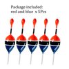 THKFISH Slide Fishing Floats Bobbers Saltwater Freshwater Slip Bobbers for Crappie Panfish Trout Bass Fishing (Blue and Red, 1/2 oz 2"x5.28" - 5Pcs)