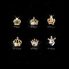 MEILINDS Luxury 3D Crown Nail Charms - 60Pcs Alloy Crown Nail Art Decoration Kit Gold Champion Nail Rhinestones Diamonds Metal Nail Studs Crystals for Acrylic Nails with Box,6 Styles