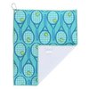 Millie Rose Tennis Towels in Multi Fashion Prints - Soft Microfiber Cotton 15x17 inch Tennis Towels with Carabiner Clip - Tennis Gifts (Blue & Green Tennis Racket)
