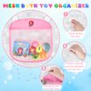 Light Up Bath Toys for Toddlers Kids Girls Baby, No Hole Glow Bath Toys with Bath Book & Organizer, Led Light Bath Time Water Toys for Bath Tubs Bathrooms Pool, Gift for Toddlers Girls Infants