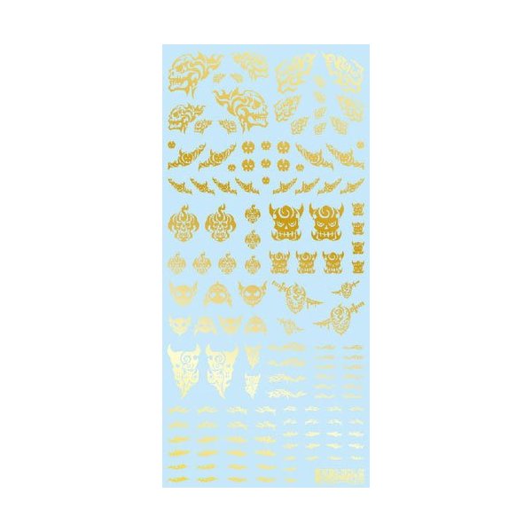 HiQ Parts Tattoo Decal 02 Single Scull Gold Input Plastic Model Decals TTD-02-GLD