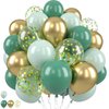 Sage Green Gold Balloons, Light Green Gold Balloons Mint Green Balloons Green Gold Balloon Confetti Balloons for Jungle Safari Baby Shower Decorations Boys Birthday Graduation Wedding Party Supplies