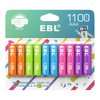 EBL Rechargeable AAA Batteries 10 Pack, 1.2V NiMH Pre-Charged Triple A Battery 1100mAh
