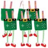 Elf Pants Christmas Treat Bags, Set of 6 Gift Bags for Children Holiday Parties Teachers Decorations