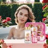 Bath and Body Gift Set for Women & Girls, Rose 2PCS Set for - Body Lotion, Body Mist, Personal Portable Body Care Travel Set for Birthday Christmas New Year Gifts for Her and Him