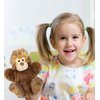DolliBu Big Foot Hand Puppet Super Soft Stuffed Animal, Cute Realistic Stuffed Animals for Girls, Boys, Adults Animal Gifts, Kids Nursery Decor for Newborn, Cuddly Soft Baby Plush Toys - 10 Inches