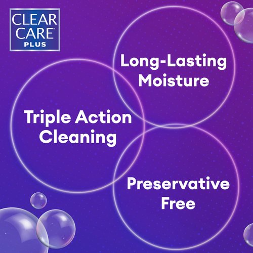 Clear Care Plus Cleaning Solution Travel Pack, 3 Fl Oz - Cleaning and Disinfecting Solution with Lens Case