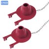 Hibbent 2 Pack 2-inch Universal Toilet Tank Flapper, Long Lasting All Rubber Seal Flapper Replacement Compatible with American Standard Water Saving, High Performance, Easy to Install- Red