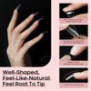 MODELONES 600pcs Coffin Nails Fake Nail Tips Clear Full Cover Acrylic False Nails for Nail Salons and DIY Nail Art