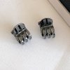 Hann 24 Pieces Double Grip Hair Clips + 2 Claw Hair Clips Metal Snap Hair Clips Hair Barrettes for Hair Making, Salon Supplies (Metal Gray)
