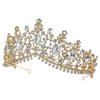 SAMKY Gold Bridal Tiara Wedding Headpiece for Women Hair Accessories for Bride