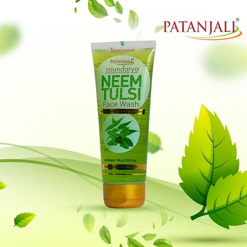 patanjali Neem Tulsi Face Wash 100gm / 3.52 fl oz - Pack of 2