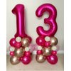 40 Inch Hot Pink 17 Number Balloons Giant 17 Balloons Hot Pink Birthday 17 Balloons 17th Birthday Anniversary Party Decorations Supplies