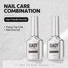 GAOY Gel Top Coat and Nail Glue Gel Set, 2 Pcs 16ml Clear Glossy No Wipe Combination for UV Light Cure Gel Nail Polish