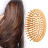 Haosie Massage Hair Brush, Detangling Hairbrush, Wood Bristle Hair Brush, Mini Hairbrush, Scalp Care Comb, Massage Comb, Wooden Hair Brush No Handle Round Air Cushion Brush Comb for Women Men(Comb)