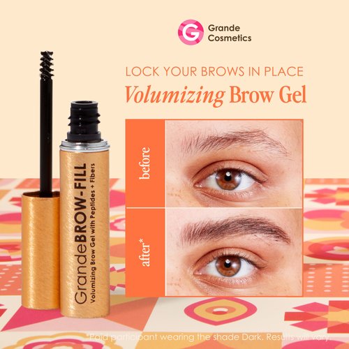 Grande Cosmetics GrandeBROW-FIL Volumizing Brow Gel, Medium, 0.14 fl. oz.