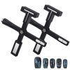 heemeei 5 in 1 Cat Eye Magnet for Nails, 2Pcs Multifunctional Cat Eye Gel Nail Polish Magnet, Upgraded Strong Magnetism Cross Nail Magnets for 3D Nail Art Design DIY Home Salon Manicure (Black)…
