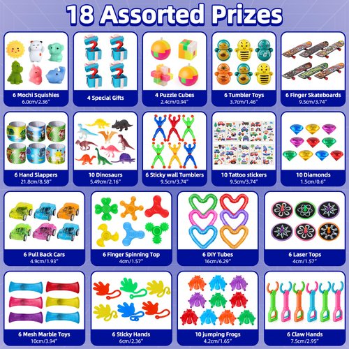 nicknack Kids Party Favors for Classroom Prizes Box Toys Assortment 120PCS Pinata Toy Fillers Fidget Toy Bulk, Carnival Prizes